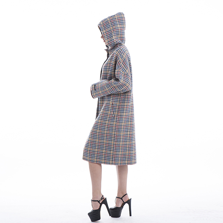 2019 Colour Checked Cashmere Winter Outwear