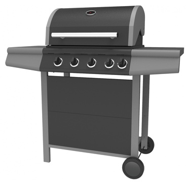 Four Burner Gas Barbecue Grill with side burner