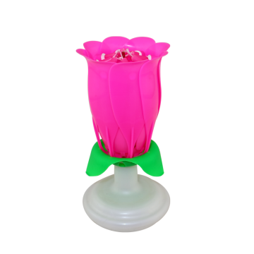 Rose firework rotating Flower Musical Birthday Party Candle