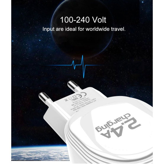 USB Charger EU Charger Adapter Wall Travel Charger