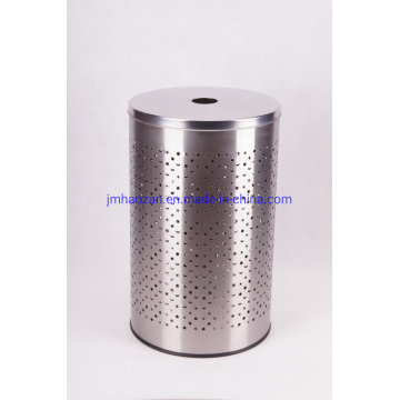 Stainless Steel Laundry Basket with Stainless Steel Lid