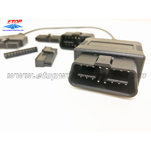 24V OBD2 to micro-fit connectors overmolding