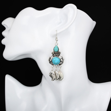 Leaves Tassel Earrings Female Turquoise Jewelry wholesale