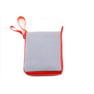 custom anti slip microfiber yoga towel with zipper