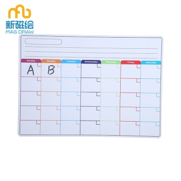 Magnetic Monthly Weekly Calendar Board