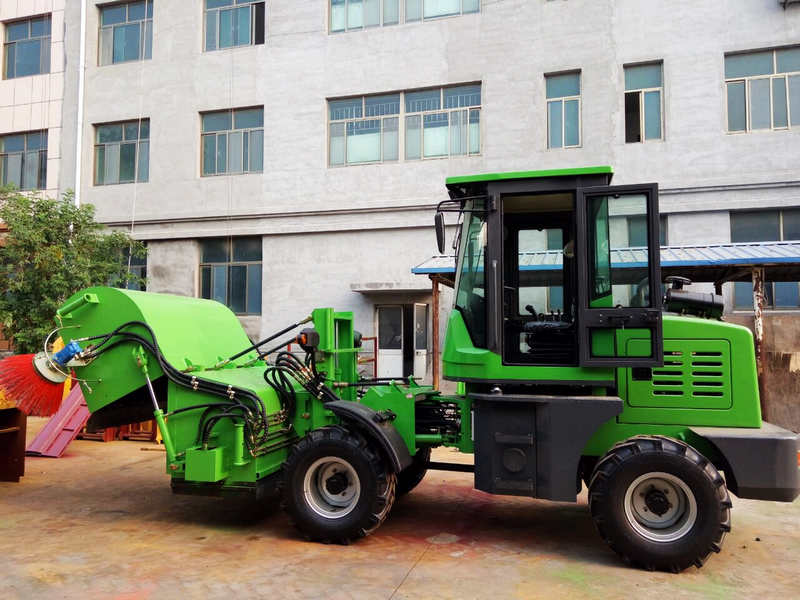 Green Sweeper Truck