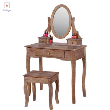 Hot selling white dressing table vintage dresser with mirror