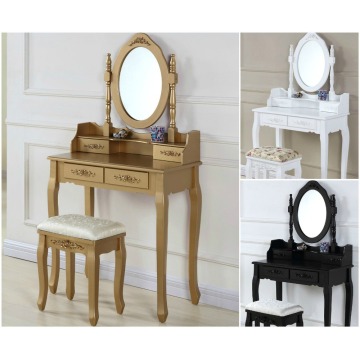 Royal Golden Drawers Mirror dressing table