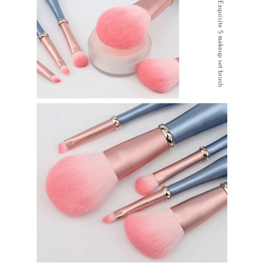 Diamond glitter custom rose gold makeup brushes set
