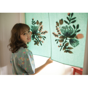 wholesale cotton linen colorful Lu Embroidery door curtain /window curtain