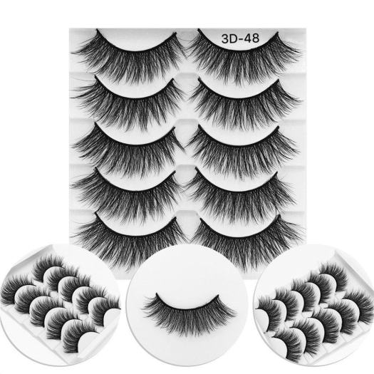 5pair lashes book wholesale synthetic fuax mink eyelashes