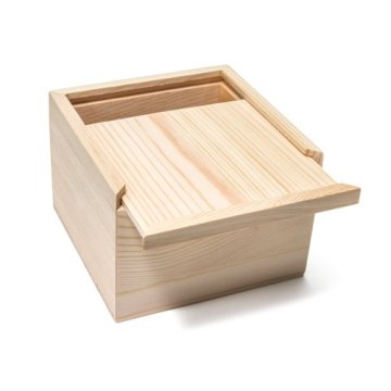Unfinished Pine Wood Box Sliding Lid Storage Jewelry box