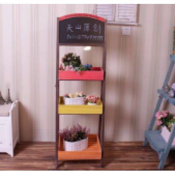 3-Tier Solid wood garden flower corner plant rack display shelves