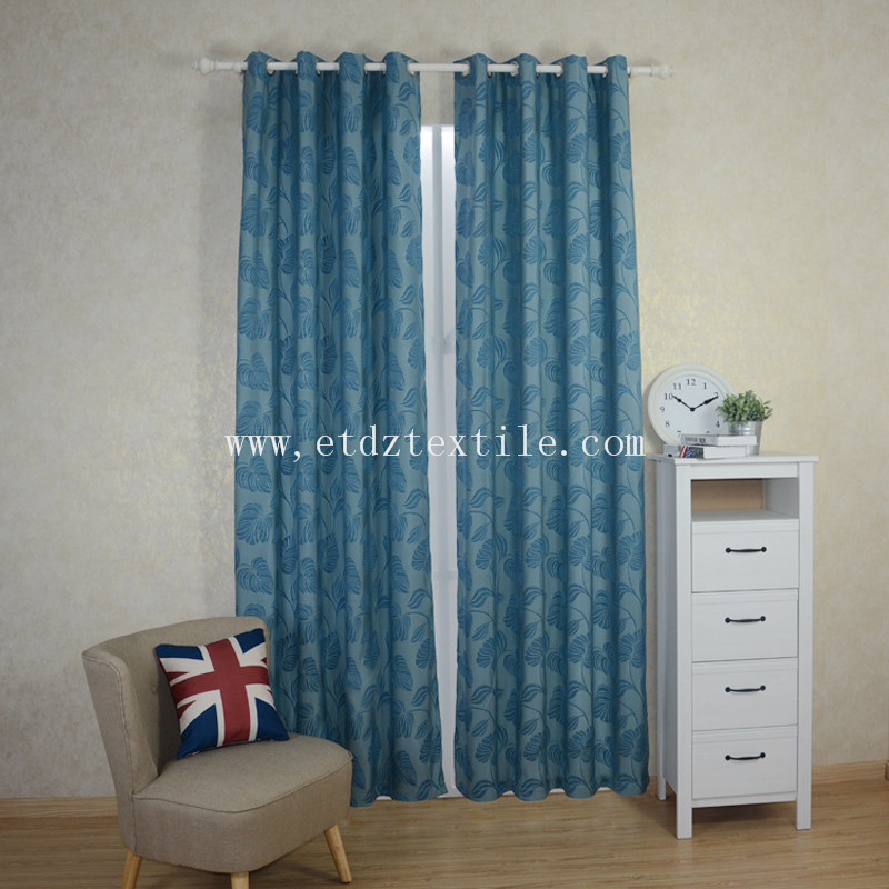 New High Grade  Jacquard Flower Pattern Curtain Fabric WZQ201