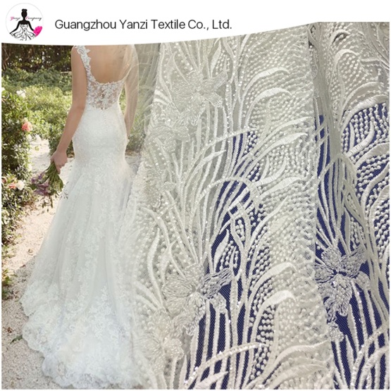 High Quality Heavy Beaded Embroidered Lace