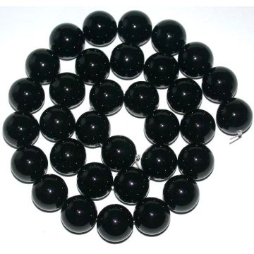 12MM Black Onyx Round Beads 16