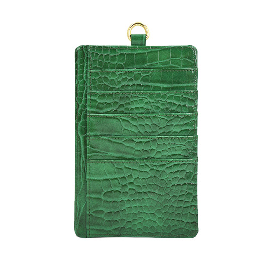Phone Purse Pouch Embossed Crocodile Leather Card Holder