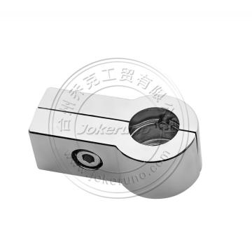 Square shape round chrome tube 25mm connector