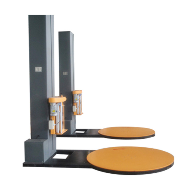 Heavy-duty turntable semi-automatic pallet wrapping machine