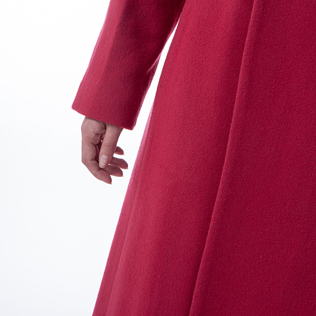 Fashion red cashmere overcoat