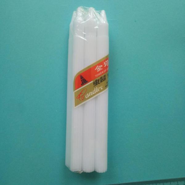 wax fluted candle making white color