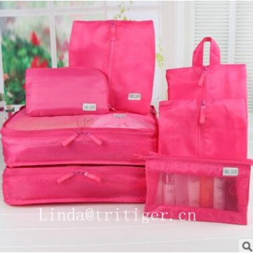 wholesale pink purple beautiful travel luggage bag set
