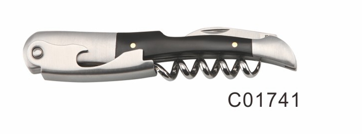 Black Acid Handle Corkscrew Opener