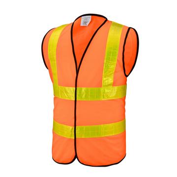 Orange Safety Vest with Crystal Reflective Tapes