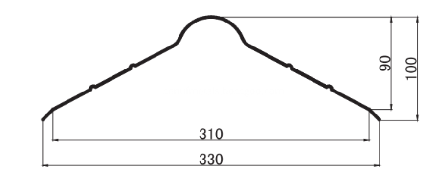 ridge cap drawing