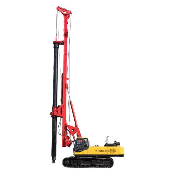 highway guardrail pile driver machine