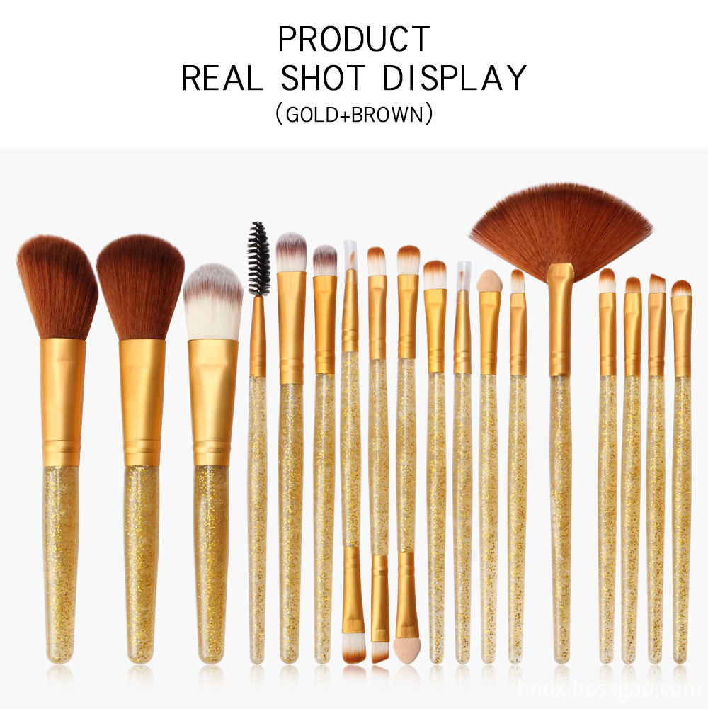 Crystal Handle Makeup Brushes Set