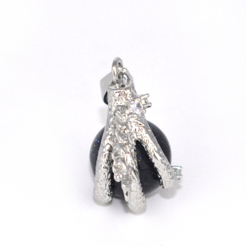 China Supplier Fashion Jewelry Blue Goldstone Sphere Dragon Claw Pendant