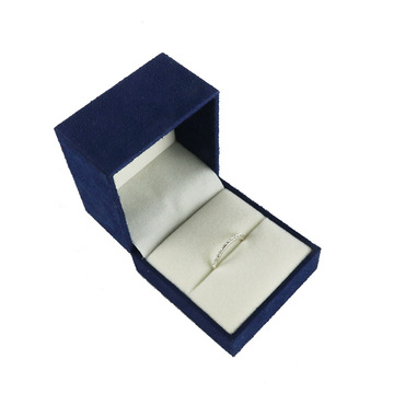 top quality blue pu leather ring box