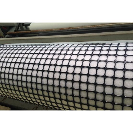 Combined PP Biaxial Geogrid With Geotextile