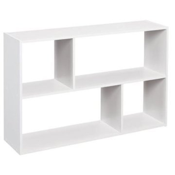 White MDF floating wall shelf