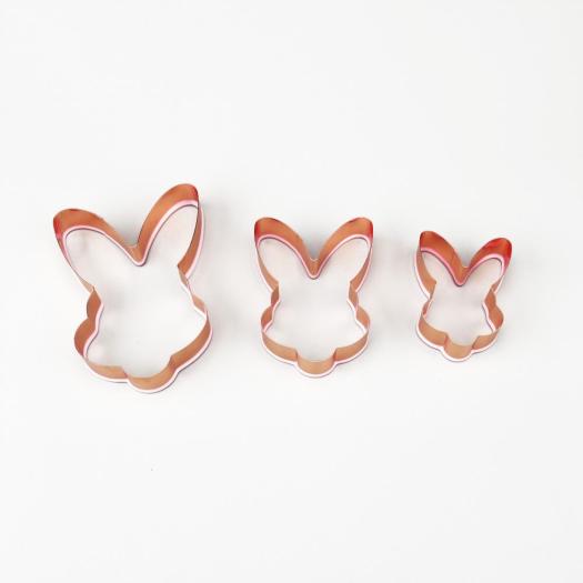 3 pcs rabbit shape cookie cutter set