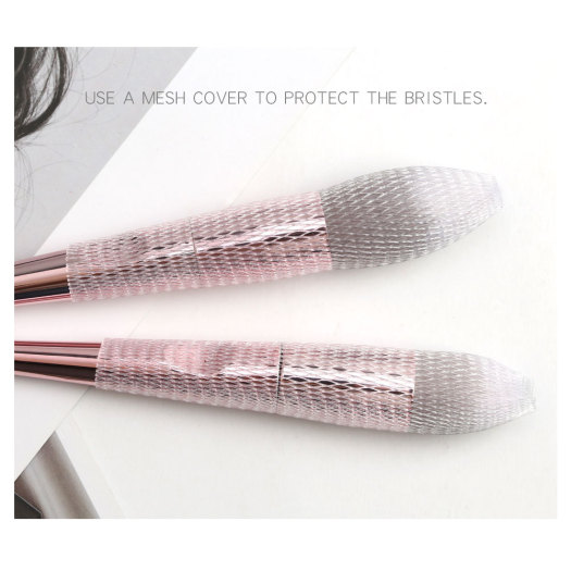 10 High quality Rose Gold Makeup Brushes