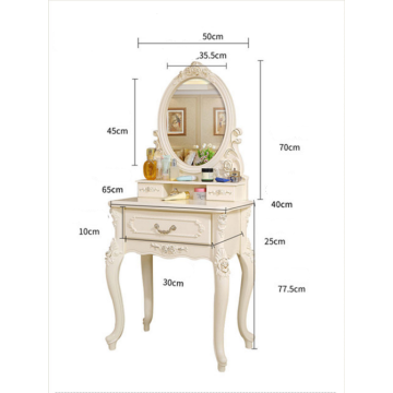 Bedroom furniture paulonia wooden dressing table mirrored dresser
