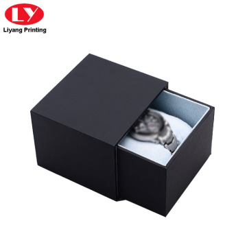 Luxury Drawer Slide Matte Black Watch Box