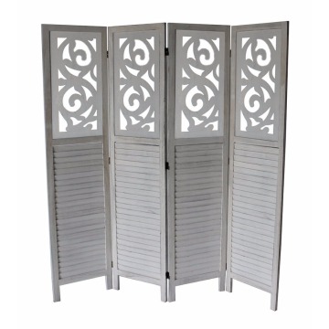 180*45CM 4 panel White finish solid room dividers
