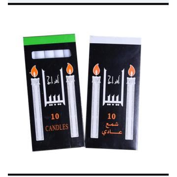 10pcs wax candles in one black box