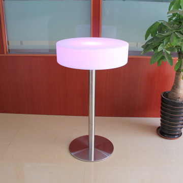 Illuminated Plastic Furniture Glowing Led Round Table