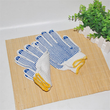 Most Popular White PVC Dotted Cotton Safety Gloves