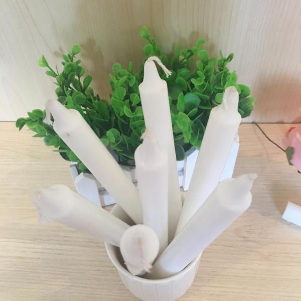 stick shape white snow wax color candle bougies