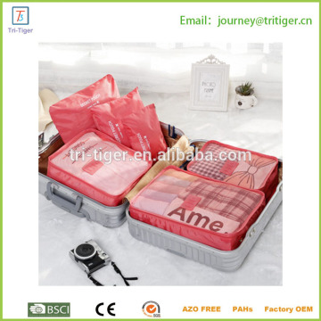 6pcs/set packing cube cosmetic travel bag set for business gift project
