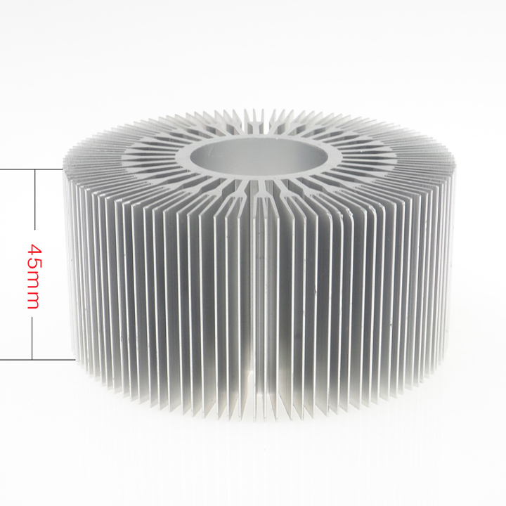 Aluminum Circular Cylindrical Round Heat Sink 