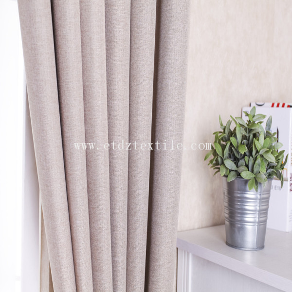 2017 Linen like blackout curtain fabric