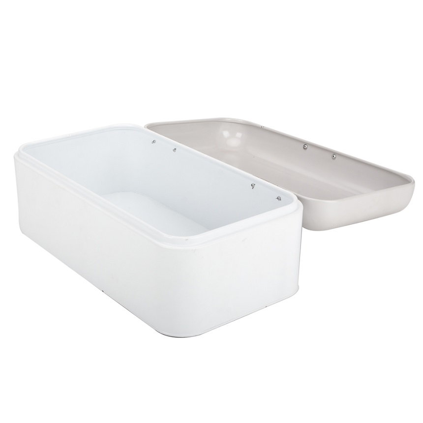 White Ceramic Bread Box