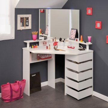 Corner Dressing Table with Lights and Mirror
Corner Dressing Table with Lights and Mirror