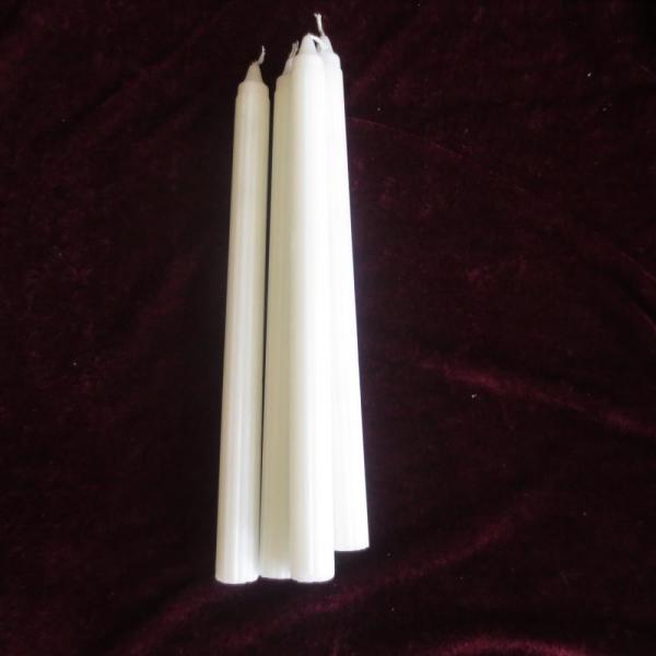 Large Size Snow Wax Fluted Candle Velas
